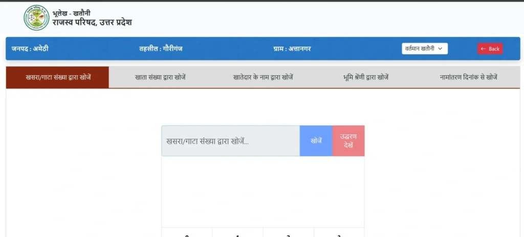 bhulekh UP real time Khatauni